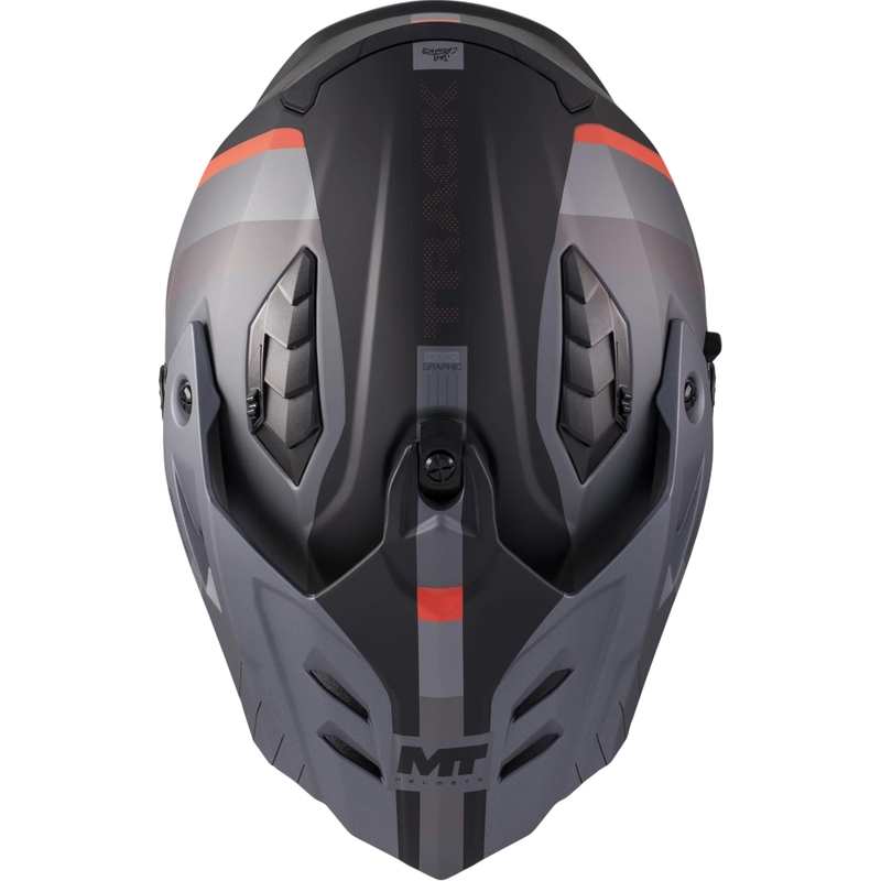 Enduro motocikla ķivere MT Track SV Nomad B25 matēta melna-pelēka-sarkana