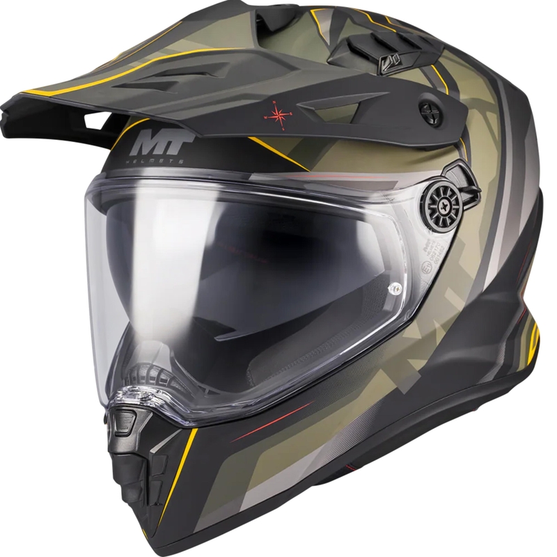 Enduro motocikla ķivere MT Track SV Questor B9 matēta melna-brūna