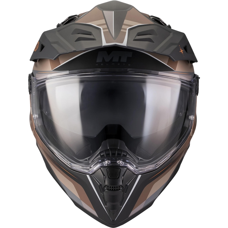 Enduro motocikla ķivere MT Track SV Questor B9 matēta melna-brūna
