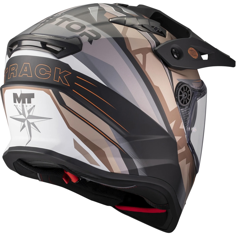 Enduro motocikla ķivere MT Track SV Questor B9 matēta melna-brūna