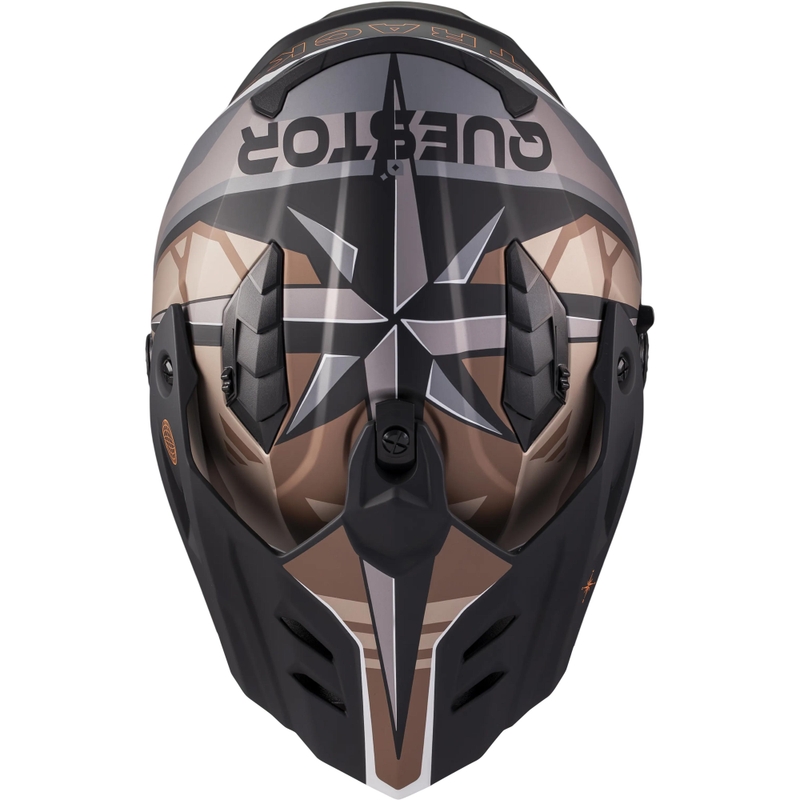 Enduro motocikla ķivere MT Track SV Questor B9 matēta melna-brūna