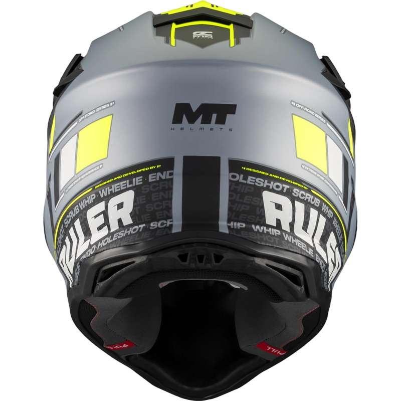 Motokrosa ķivere MT Falcon S Ruler C2 matēta melna-pelēka-fluorēta dzeltena