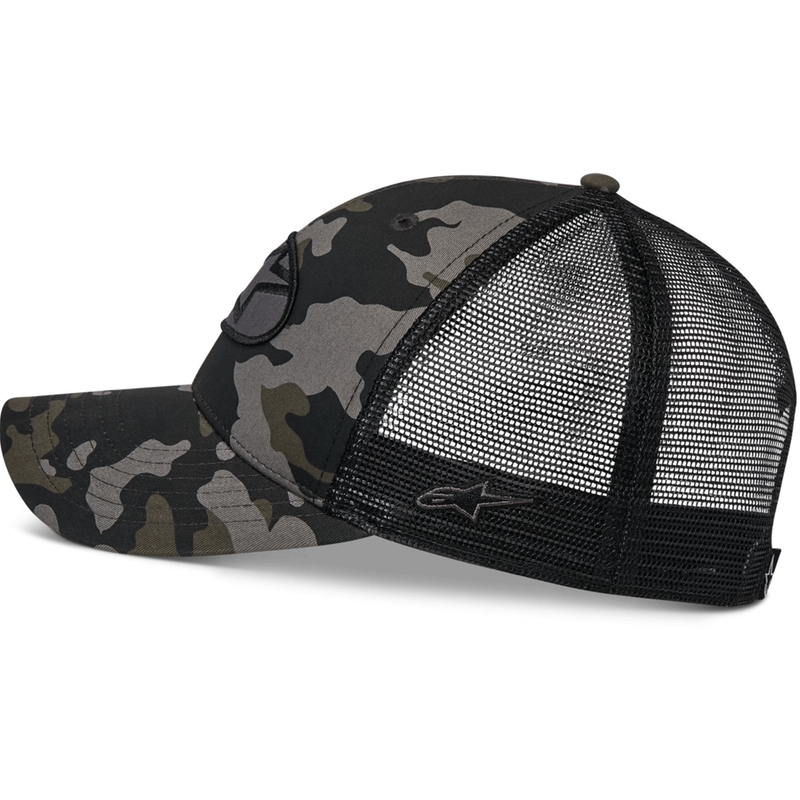 Alpinestars Oblique Camo Trucker cepure melna-kamoka-melna