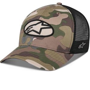 Alpinestars Oblique Camo Trucker cepure, zaļa-kamuflāžas-melna