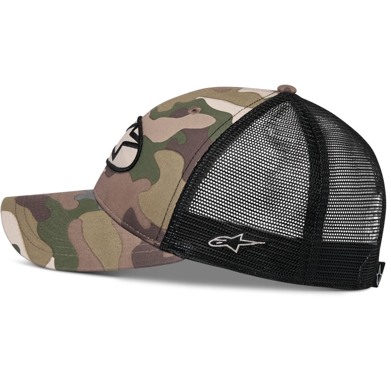 Alpinestars Oblique Camo Trucker cepure, zaļa-kamuflāžas-melna