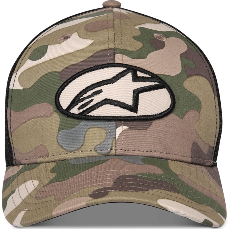 Alpinestars Oblique Camo Trucker cepure, zaļa-kamuflāžas-melna