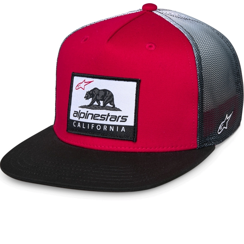 Alpinestars Cali Gradient Trucker cepure sarkana-melna-balta