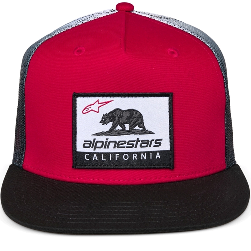 Alpinestars Cali Gradient Trucker cepure sarkana-melna-balta
