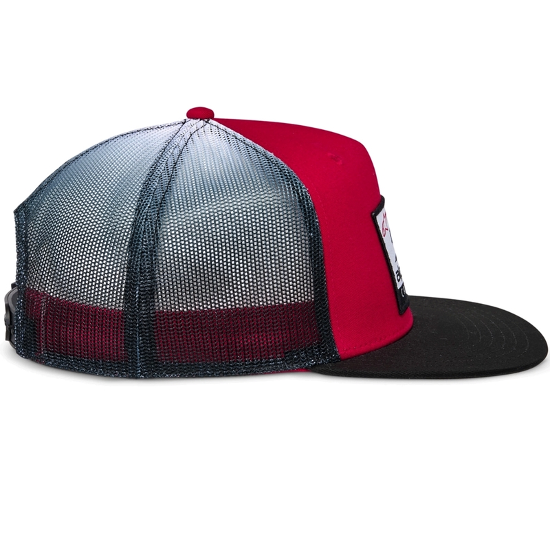 Alpinestars Cali Gradient Trucker cepure sarkana-melna-balta