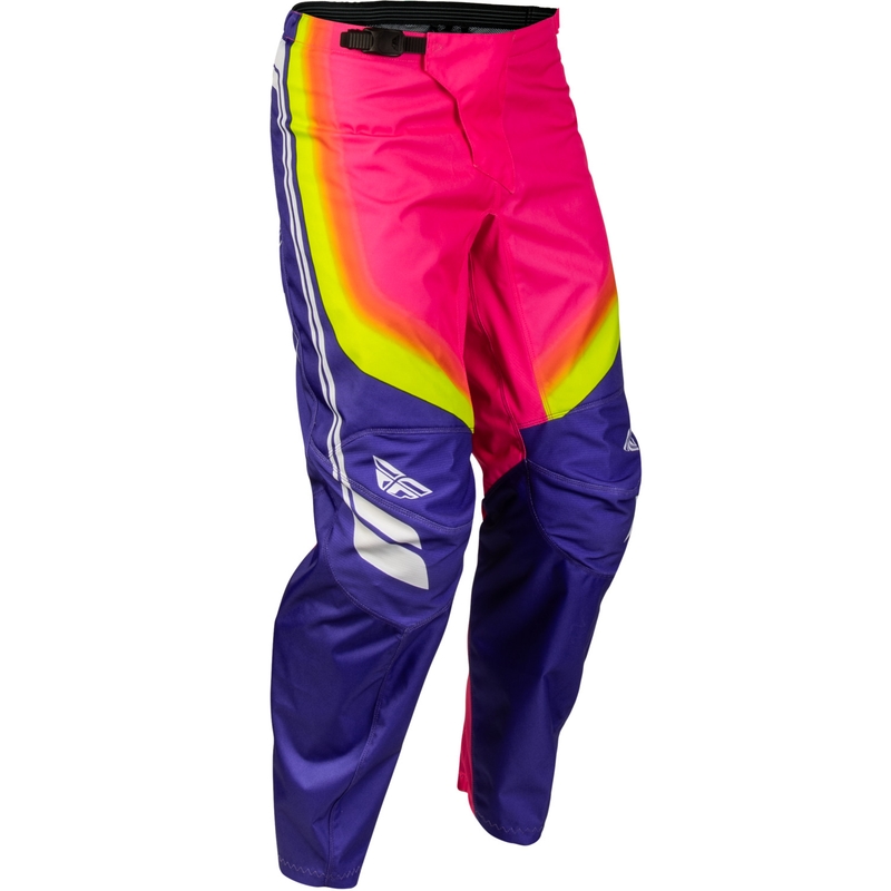 FLY Racing F-16 Raze motocikla motokrosa bikses violeti sarkanas-dzeltenas