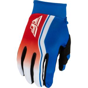Bērnu motokrosa cimdi motocikliem FLY Racing F-16 Raze sarkani-balti-zili