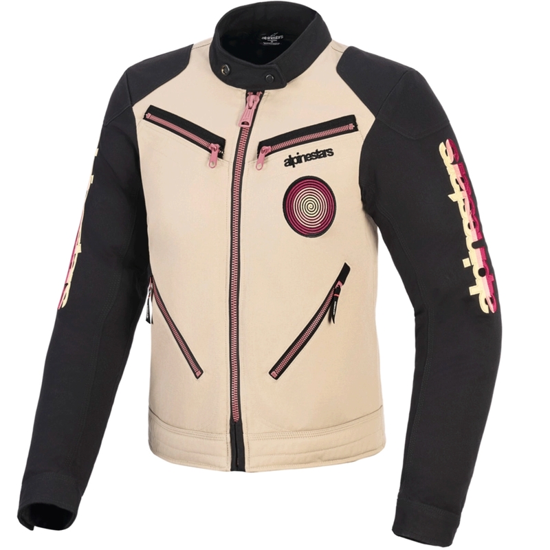 Alpinestars Stella Grace sieviešu motocikla jaka smilšu-melna-daudzkrāsaina