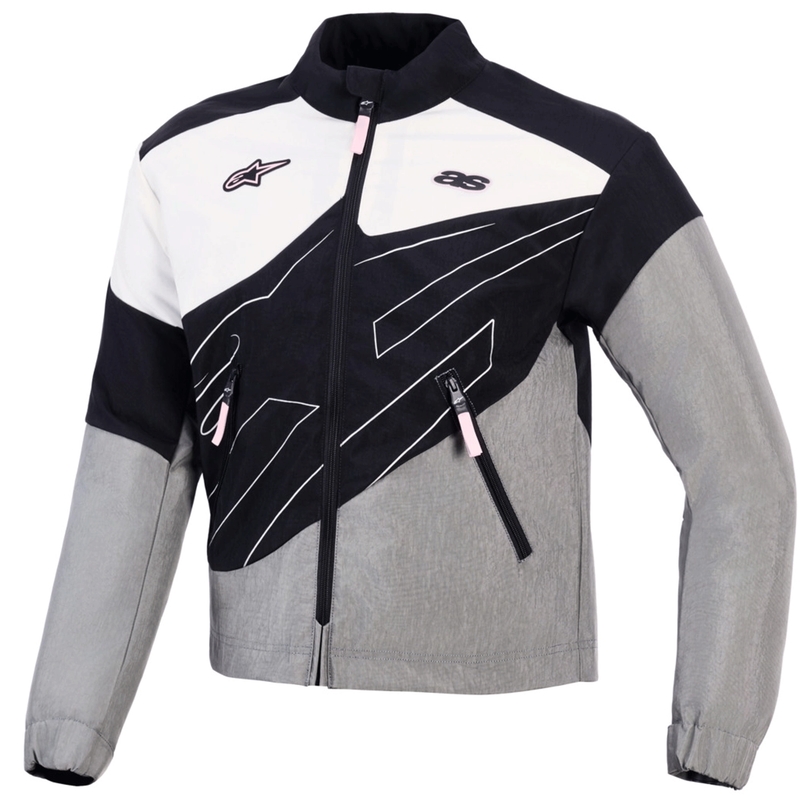 Alpinestars Stella Moshell sieviešu motocikla jaka melna-pelēka-balta-rozā