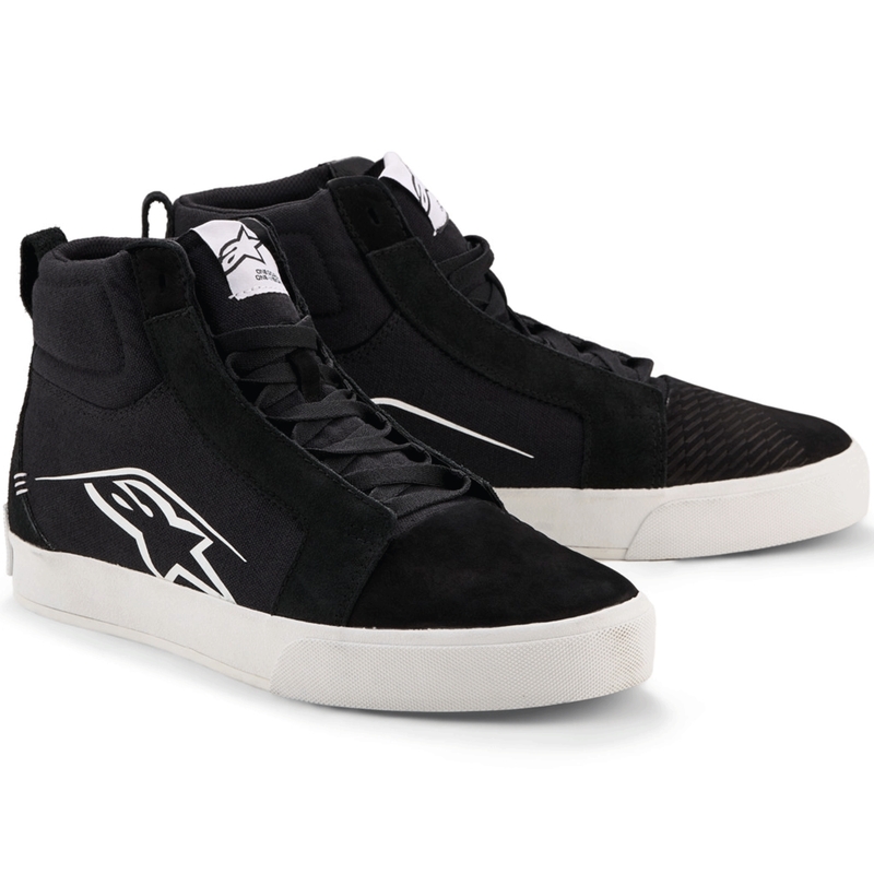 Alpinestars Ride-63 audekla motocikla zābaki melni-balti