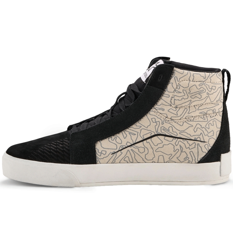 Alpinestars Ride-63 audekla motocikla zābaki melni-gaiši pelēki-balti