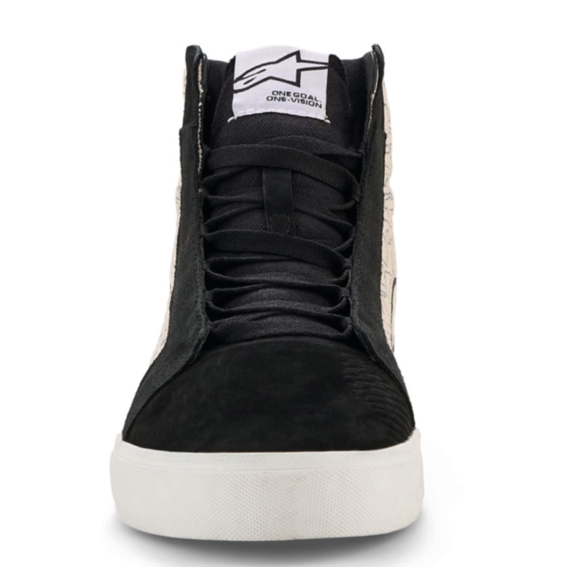 Alpinestars Ride-63 audekla motocikla zābaki melni-gaiši pelēki-balti