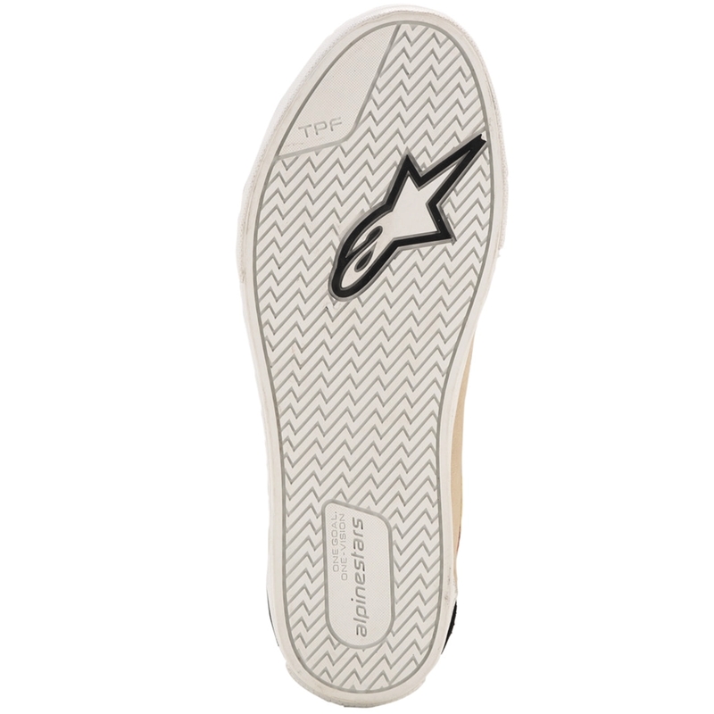 Alpinestars Ride-63 audekla motocikla zābaki krēmkrāsas-melni-balti