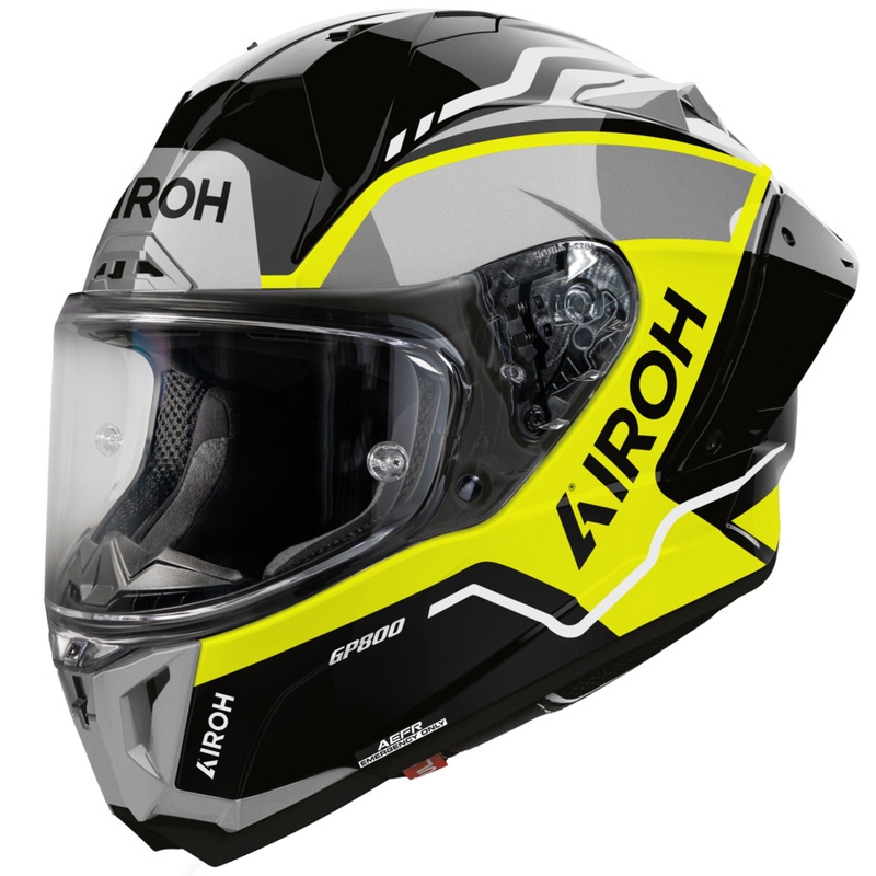 Airoh GP 800 Lane motocikla ķivere, fluorescējoši dzeltena