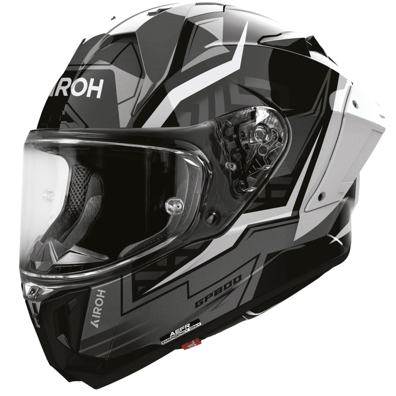 Airoh GP 800 Victory motocikla ķivere, sudrabaina