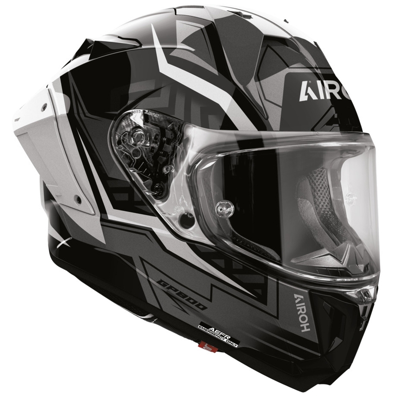 Airoh GP 800 Victory motocikla ķivere, sudrabaina