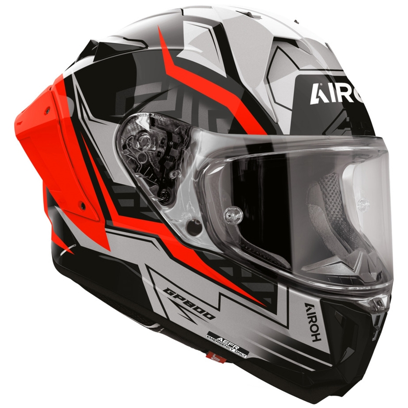 Airoh GP 800 Victory motocikla ķivere, sarkana