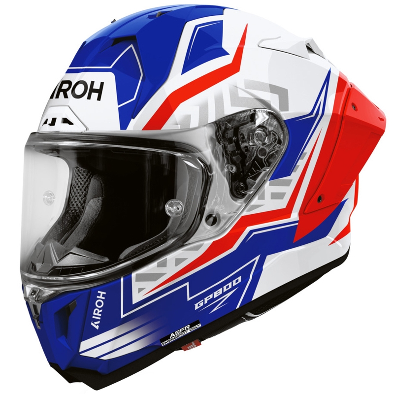 Airoh GP 800 Victory motocikla ķivere, zila-sarkana
