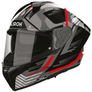 Airoh Matryx Starburst slēgta tipa motocikla ķivere melna-sarkana