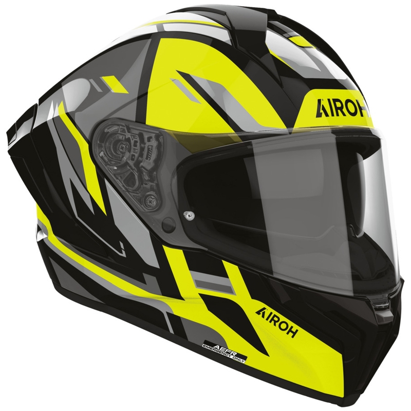 Airoh Matryx Sentry motocikla ķivere, dzeltena