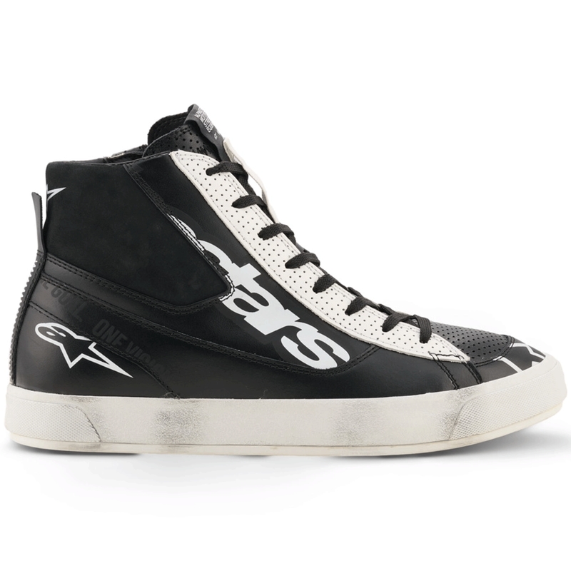 Alpinestars Stated Flair motociklu zābaki melni balti