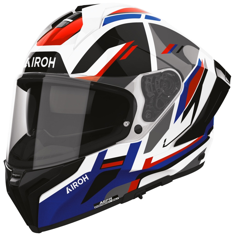 Airoh Matryx Sentry motocikla ķivere, sarkana-zila
