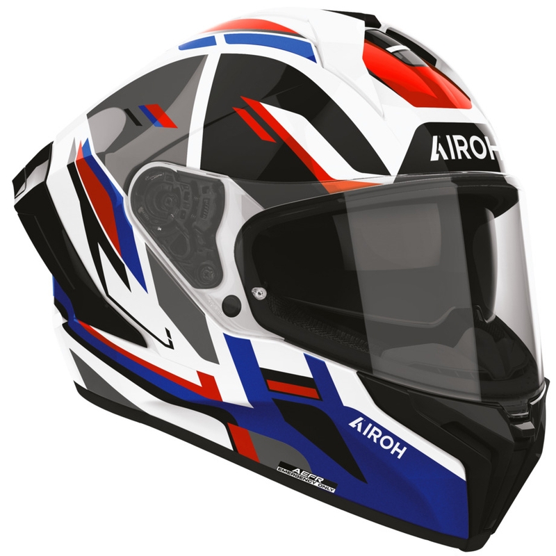 Airoh Matryx Sentry motocikla ķivere, sarkana-zila
