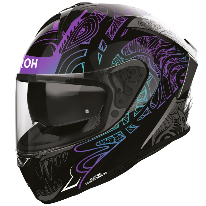 Airoh Spark 2 Silk motocikla ķivere, melna-violeta