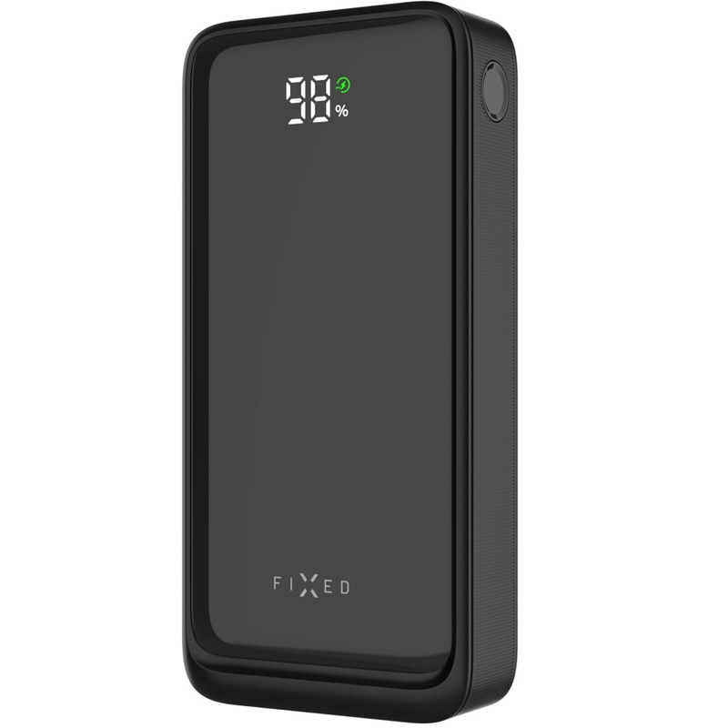 Ārējais akumulators FIXED Zen2 20 20 000 mAh PD 20 W ar LCD displeju, melns