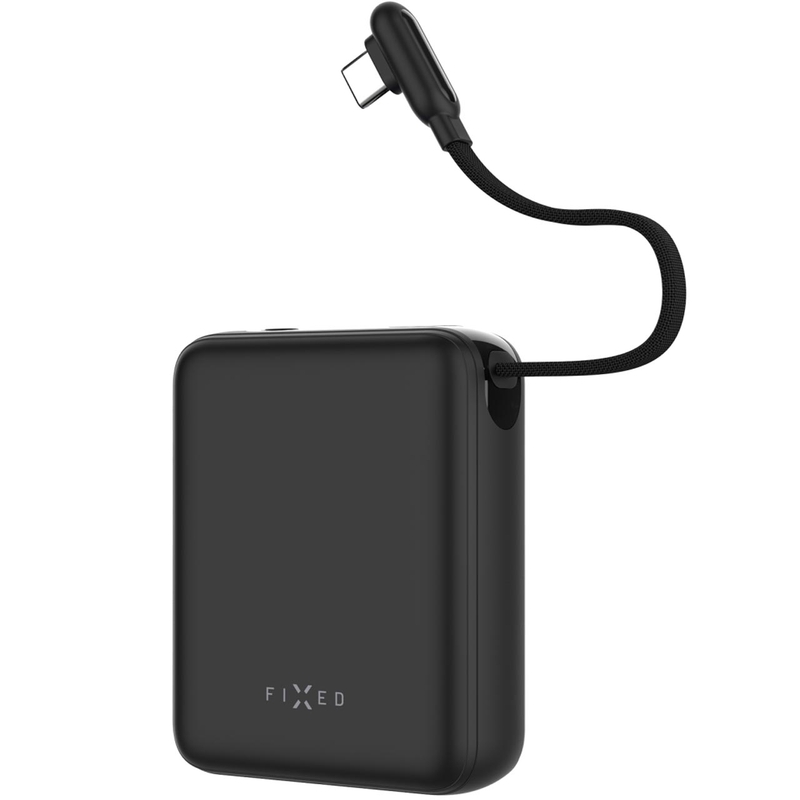 Pārnēsājamais akumulators Fixed Zen 10 Loop 10 000 mAh 30 W ar LCD displeju, melns