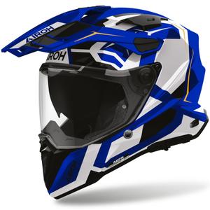 Enduro motocikla ķivere Airoh Commander 2 Polar zila