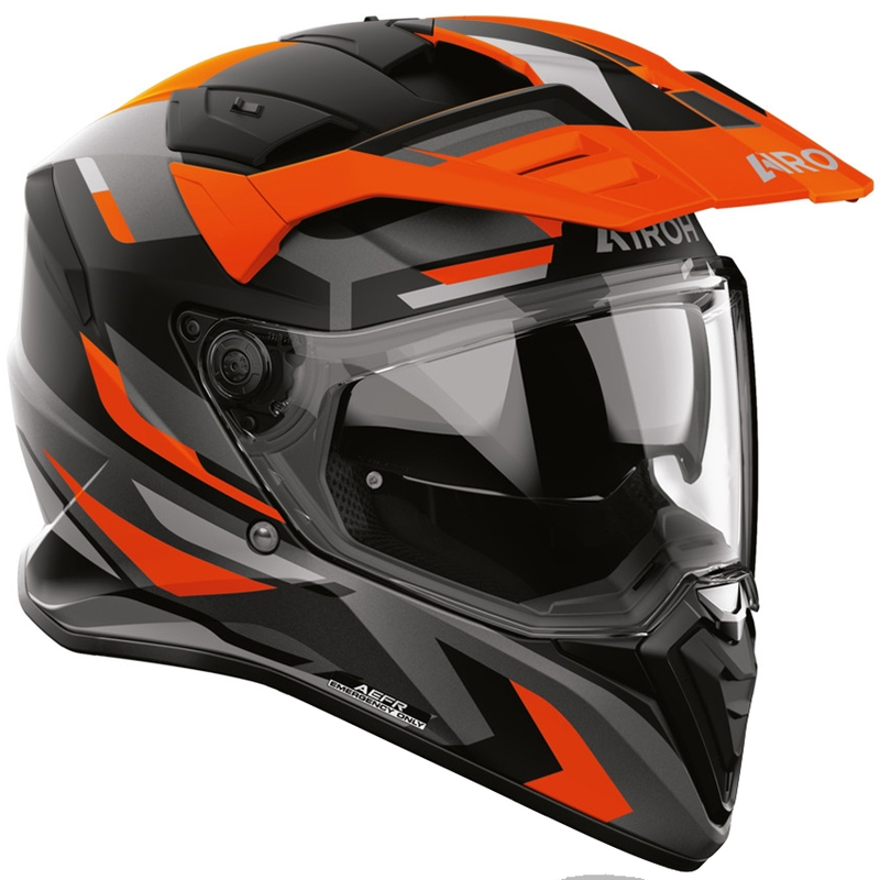 Enduro motocikla ķivere Airoh BADX-X Glitch matēti oranža