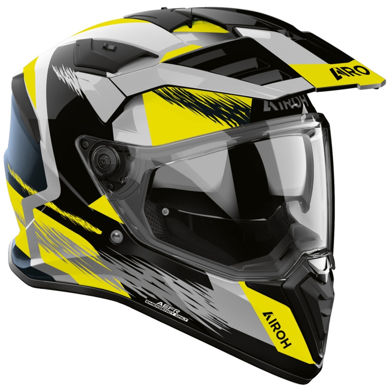 Enduro motocikla ķivere Airoh BADX-X Airspeed dzeltena