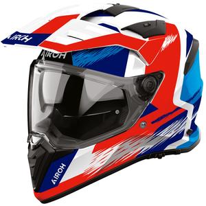 Enduro motocikla ķivere Airoh BADX-X Airspeed zila-sarkana