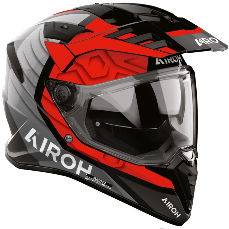 Enduro motocikla ķivere Airoh BADX-X Cube sarkana