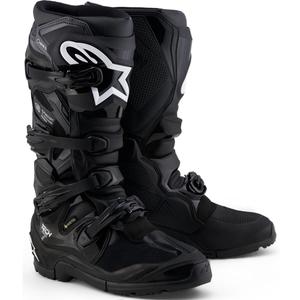 Alpinestars Tech 7 Enduro Gore-Tex® motocikla zābaki melni-tumši pelēki