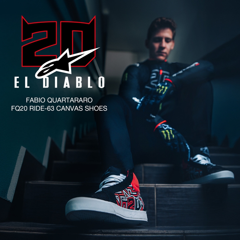 Alpinestars Ride-63 Canvas FQ20 motocikla zābaki melni-balti-sarkani