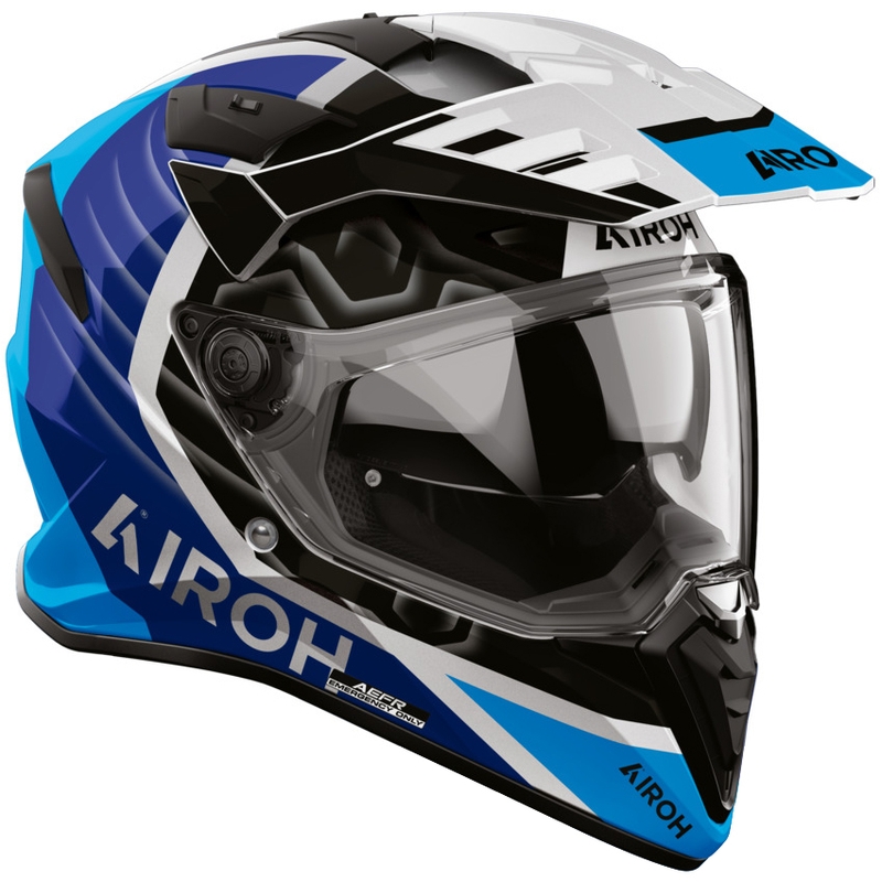 Enduro motocikla ķivere Airoh BADX-X Cube zila