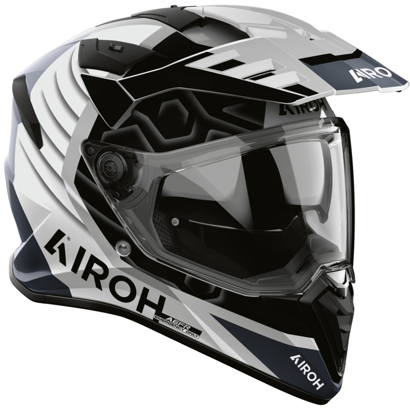 Enduro motocikla ķivere Airoh BADX-X Cube pelēka