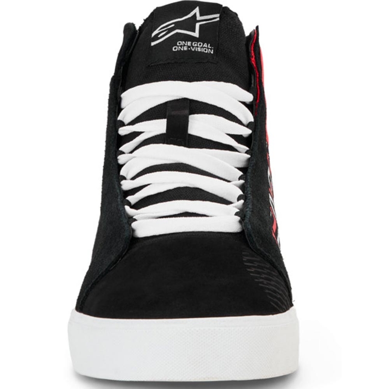 Alpinestars Ride-63 Canvas FQ20 motocikla zābaki melni-balti-sarkani