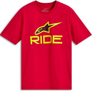 Alpinestars Ride 4.0 CSF T-krekls sarkans-fluorescējošs dzeltens-melns