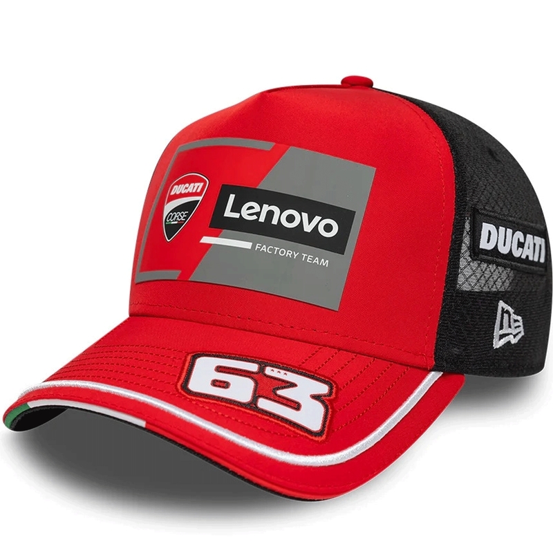 Ducati New Era Lenovo Bagnaia 63 vāciņš melnsarkans