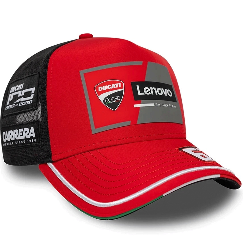 Ducati New Era Lenovo Bagnaia 63 vāciņš melnsarkans