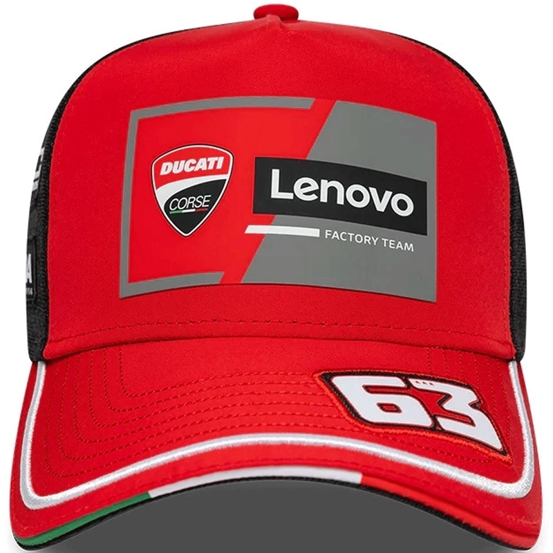 Ducati New Era Lenovo Bagnaia 63 vāciņš melnsarkans