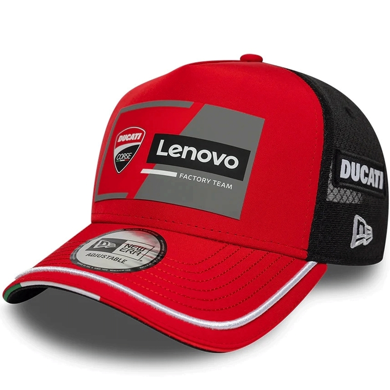 Ducati New Era Lenovo cepure melni sarkana