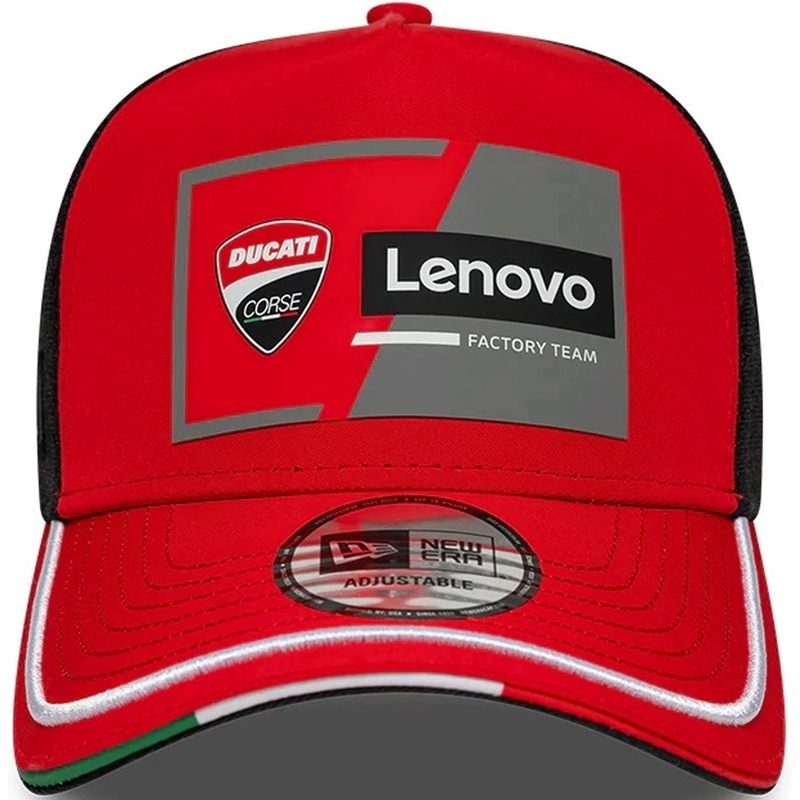 Ducati New Era Lenovo cepure melni sarkana